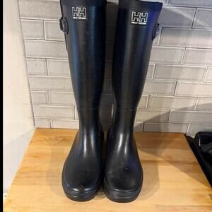 Helly hanson black rubber boots| Rain boots Goulashes| Chore